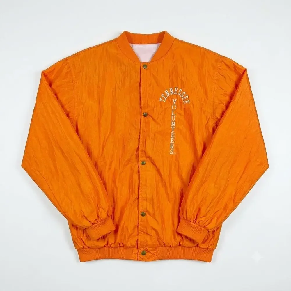 Tennessee Volunteers Vintage Satin Windbreaker Jacket Orange Kids Large 12-14